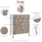 Manhattan Comfort 3-Piece DUMBO 5-Drawer Tall Dresser, 3-Drawer Standard Dresser and Nightstand 2.0 in White and Grey 3-DB09-WG - alternate 7